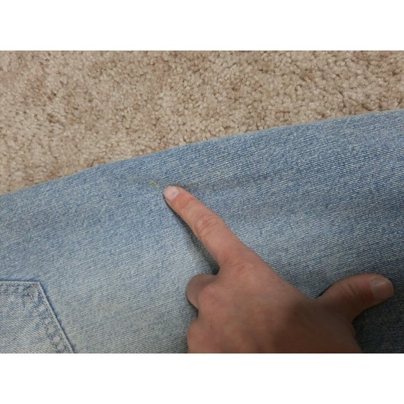 Liquor N Poker Curve Denim Blue Crop Mom Jeans 18 - Picture 8 of 12